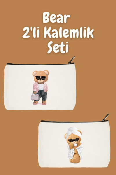 designedfy Medved 2-dijelni set šminke Torba Advantage, držač za olovke, Novč...