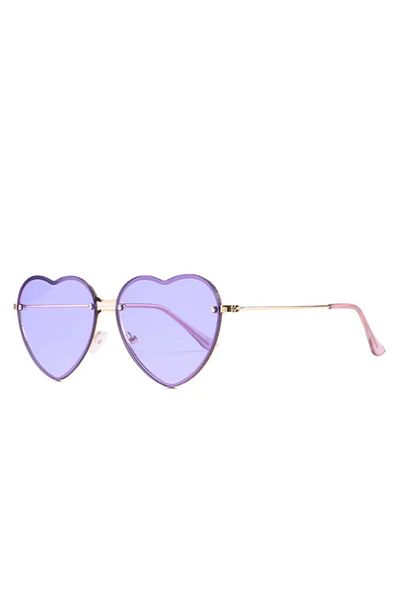 Toz Vintage Purple Heart Model Vintage & Retro Sunglasses