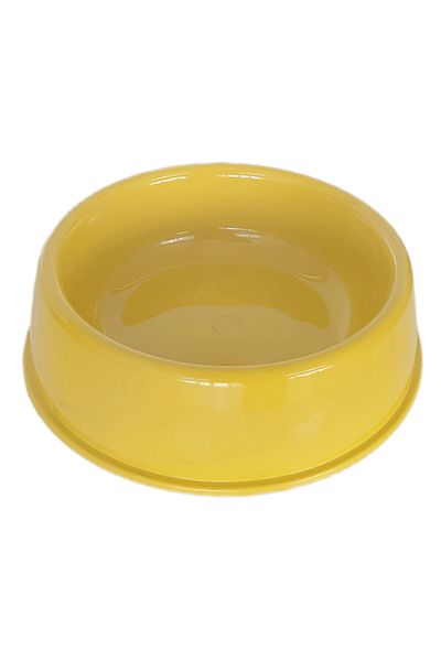 doremodam Cat Dog Plastic Food and Water Bowl 20 cm - 200 ml Yellow - 512015 -1453