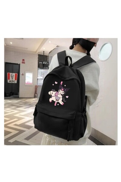 weywot Geantă Kuromi & Unicorn Shokan - Rucsac multicolor unisex pentru cursu...