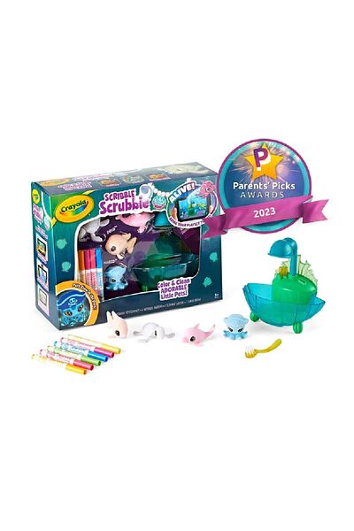 Crayola Scribble Scrubbie Glow Lagoon Pets, Sea Animal Toys