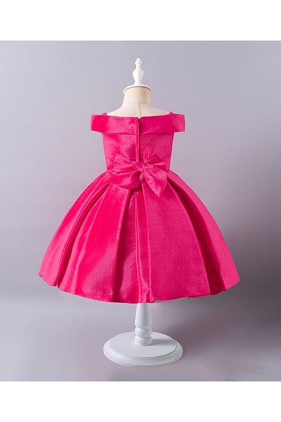 Mark & Mia Mark & Mia Solid Off Shoulder Bow Detailed Dress - Fuchsia