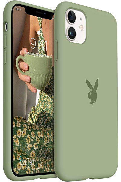 izzytech حافظة هاتف آيفون 12/12PRO، شعار بلاي بوي، سطح داخلي مخملي، حافظة مقا...