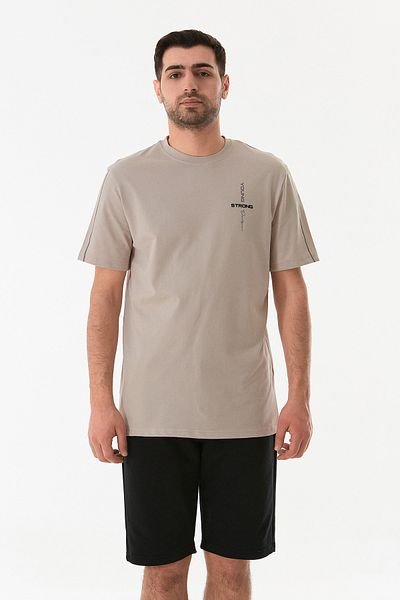 Fulla Moda Μπλουζάκι με λαιμόκοψη με έντονο εμπριμέ