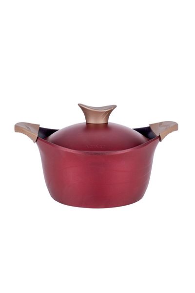 Neoklein Neoklein pot with lid CS30, diameter 30 cm, capacity 6.8 L, cast aluminum, Red