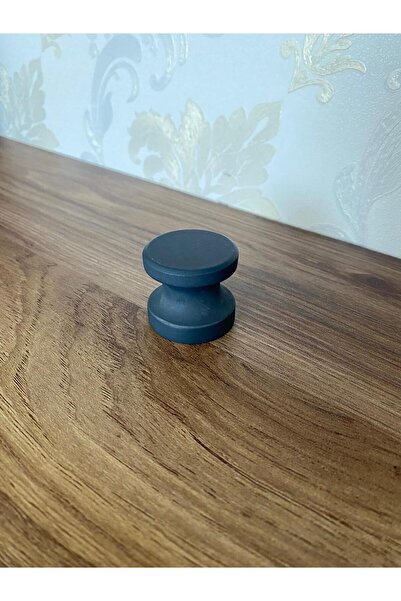 Sienta Home Decorative Natural Wood 8-Piece Button Cabinet Handle Anthracite
