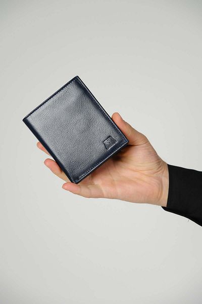 MFT Leather Design 2908 MASTER GENUINE - Δερμάτινο πορτοφόλι Navy Blue