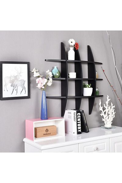 Danube Home Lexington Globe Shelf Wall Shelves , Pvc Black L75xw75xh75cm