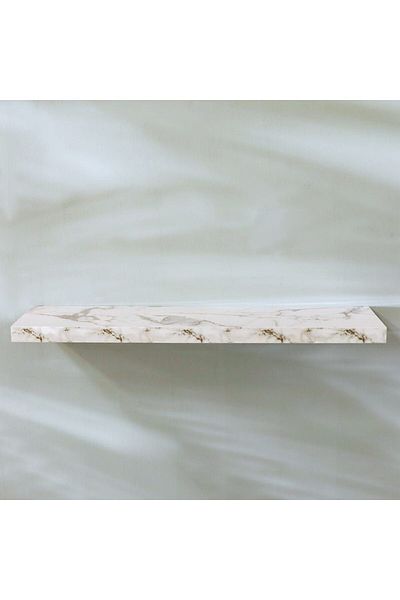 Danube Home Allano Floating Shelf Wooden Wall Mounted Display Shelves L 100 x W 23.5 x H 4.3 cm Grey Marble