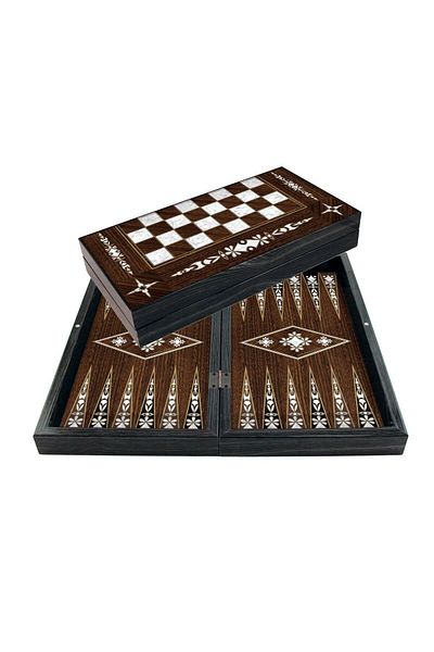 Easy Tedarik 1021828   Star Antique Clover Backgammon Set