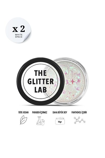 The Glitter Lab 2 Pieces White Space Glitter – Advantageous Package