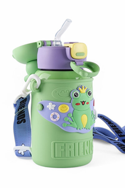 ROSECENTERBAZAAR 450ml 316 Stainless Steel Children's Thermos, Cartoon Animals Student Thermos, (