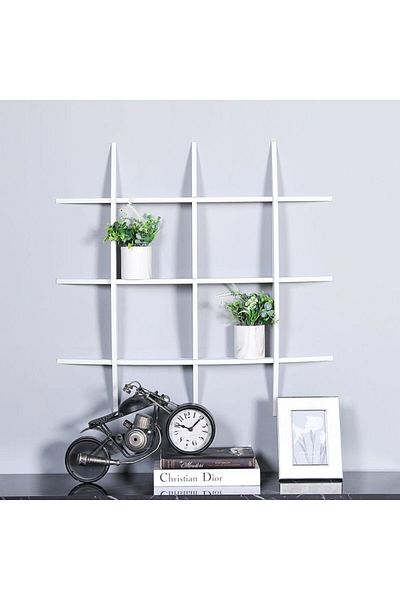Danube Home Lexington Globe Shelf Wall Shelves , Pvc White L75xw10.7xh75cm
