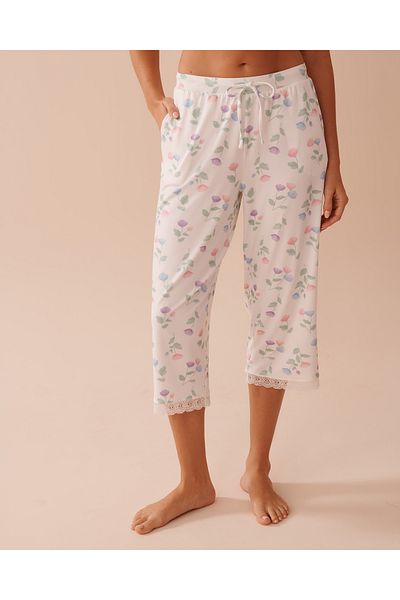 La Vie en Rose Tulip Print Super Soft Capris