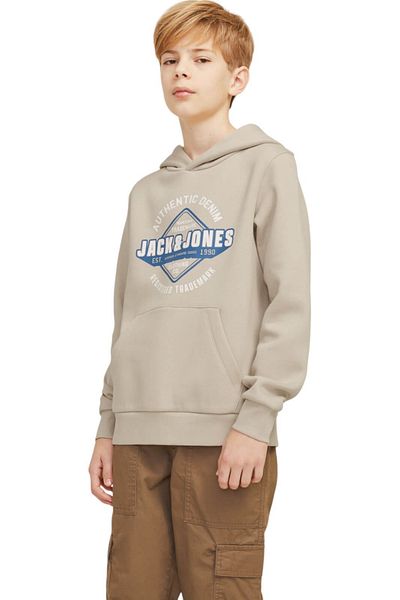 Jack & Jones Hanorac Glugă de transpirație cu logo JACK & JONES JNR - 12258823-Moonbeam