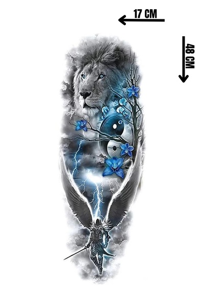 Barly Geçici Aslan Figürlü Kol Dövme Tattoo