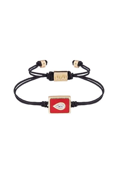 Juju Enameled Bracelet with Drop Stones in the Middle