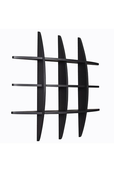 Danube Home Lexington Globe Shelf Wall Shelves , Pvc Black L75xw75xh75cm