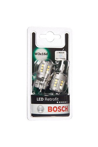 Bosch AMPUL LED COOL WHİTE BEYAZ RETROFİT 12V W21W T21 2,5W  W3X16D BOSCH 198...