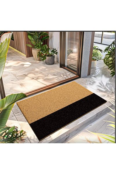 GizHome Giz Home Koko Mat 35X60 Black Beige Border