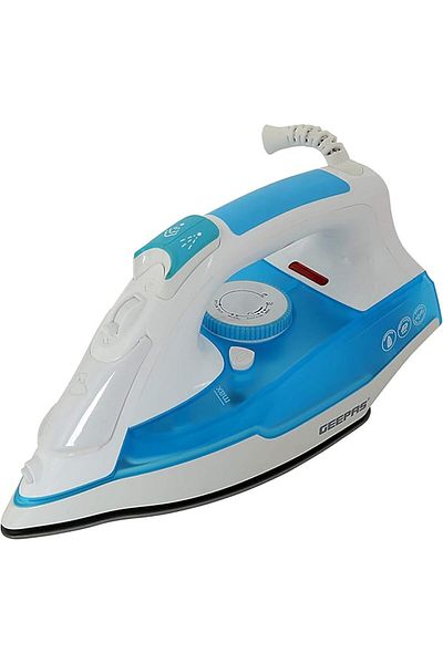 Geepas GSI7809 2400W Steam Iron – Non-Stick Soleplate,, Variable Temp, Spray & Steam Function