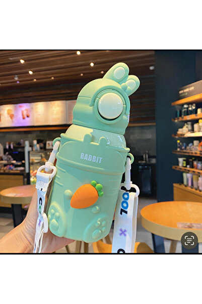 ROSECENTERBAZAAR 500ml Paslanmaz Çelik Çocuklar Termal Çocuk Termosu Pipetli (İTHAL)