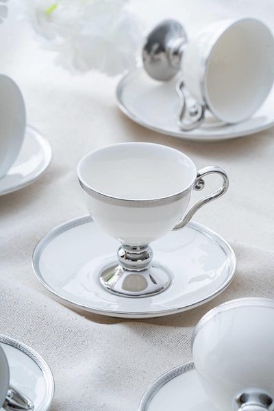 ACAR Thelma White 6-Person Coffee Cup Set - 90 ml