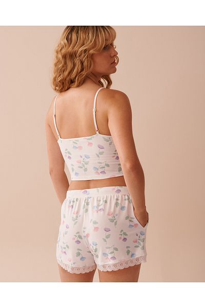 La Vie en Rose Tulip Print Super Soft Crop Cami