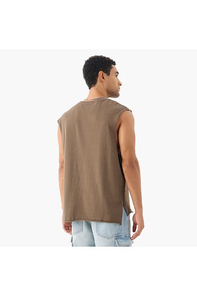 Lee Cooper Oversized Sleeveless T-shirt With Crew Neck