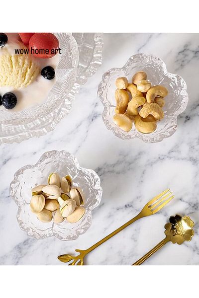 Wow Home Mini 6 Pieces Round Glass Sauce Bowl, Jam Bowl, Snack Bowl Presentation Set