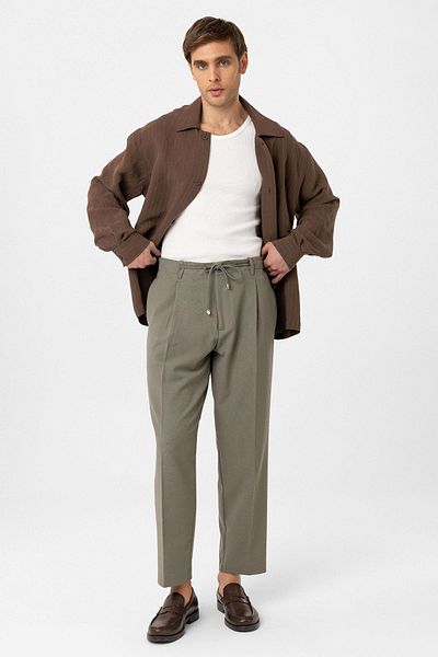 Antioch Khaki Jogger Relaxed Fit Men's Trousers