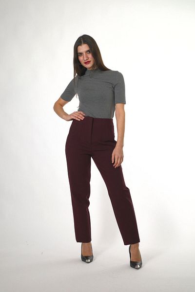 ABBRA Women's Front Flare Trousers