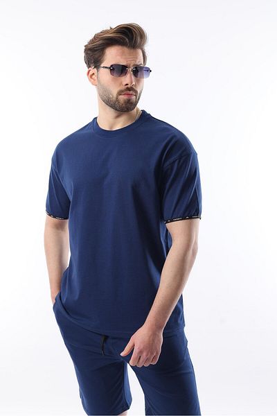 Madmext Σετ μπλουζάκι ανδρικό σορτς Navy Blue Basic E7307