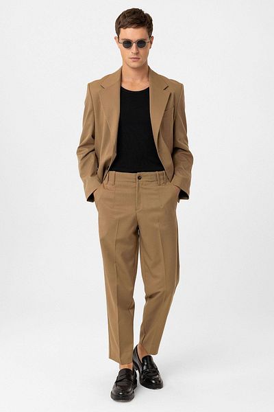 Antioch Camel High Waist Straight Fit Men's Pants