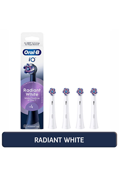Oral-B İo Serisi Radiant White Orijinal Yedek Başlıkları Diş Beyazlatma 4'lü