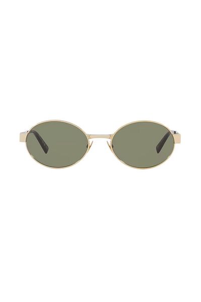 Saint Laurent Sl 692 003 55 Unisex Oval Gold Metal Sunglasses