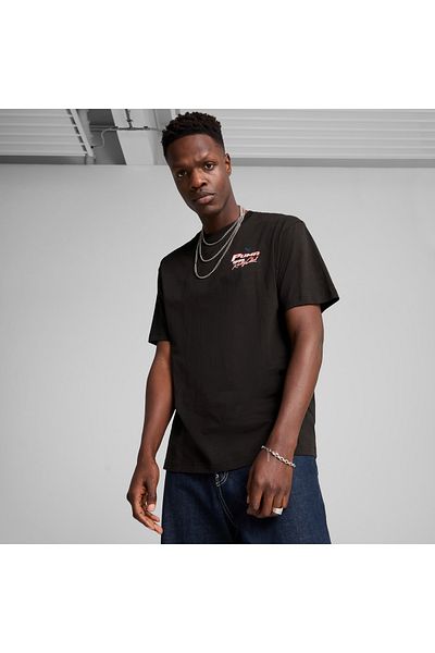 Puma Ανδρικό μαύρο μπλουζάκι Graphics ( 629637 -01)