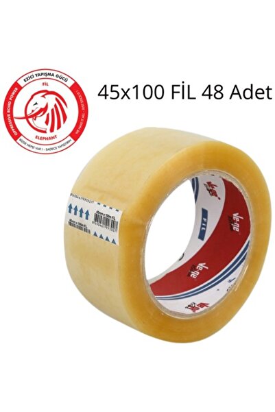 Genel Markalar Fil 45 Mm x 100 Mt Ambalaj Bantı Şeffaf 48 Adet