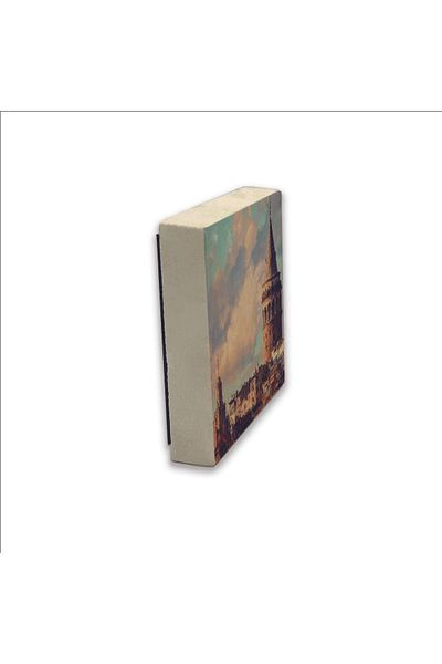 Sadrazam Galata Tower Printed Natural Stone Magnet 5X5 Krt-22