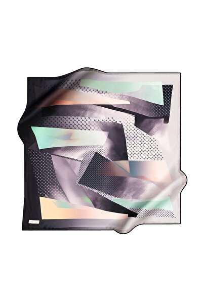 Pierre Cardin Eșarfă din satin crepon Pierre Cardin cu modele geometrice