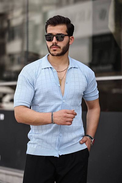 CAN Fit Mold Buttoned Knitwear Knitted Shirt