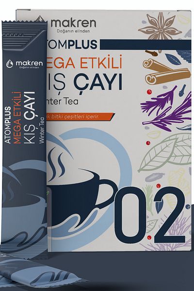 Makren Atom Winter Tea 20 Pieces Chassis - Gingerbread with Propolis Mega Effect & Healthy Winter Drinking