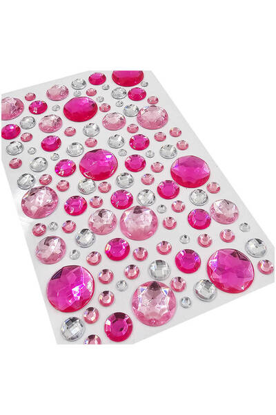 karinabest ملصق دائري باللون الوردي الداكن - ملصق حجر على شكل زرافة، لاصق للش...