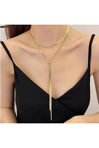 Choice YB3007-1 قلادة نسائية فاخرة خفيفة الوزن قابلة للسحب بسلسلة من عظمة الث...