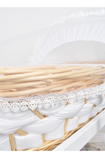 Fun Moment Bamboo Moses Basket With Wooden Rocking Base