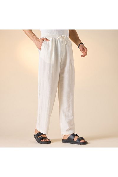 Iconic Regular Fit Pants With Drawstring Closure And Pockets