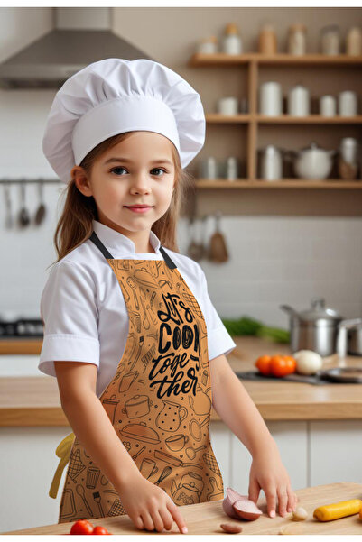 Moud's مريلة مطبخ للأطفال منقوشة الطول 55 سم العرض 40 سم