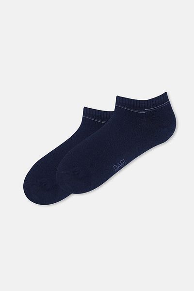 Dagi White-Navy Blue Men's 2-Piece Booties Socks