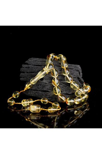 Tesbihsepetim Transparent Color System Drop Amber Prayer Beads