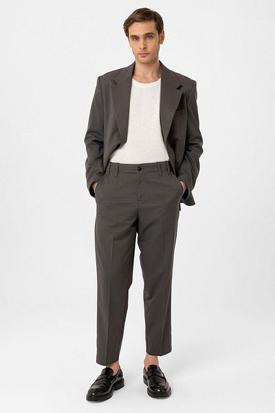 Antioch Khaki High Waist Straight Fit Men's Pants